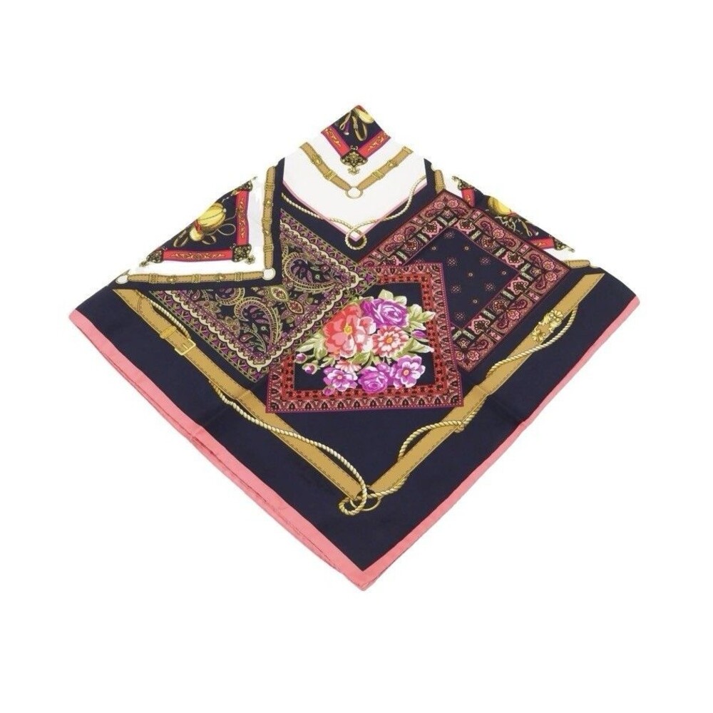 COURREGES Paris Silk Scarf Size 89x89 cm (35"x35") Vintage Made in Italy Luxury - Picture 7 of 7
